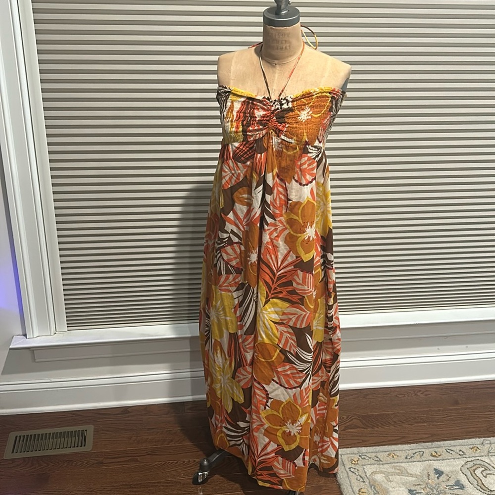 Ada Gatti strapless 100% cotton dress large